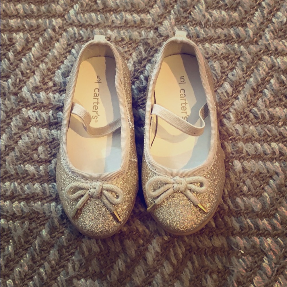 Carters Gold Glitter Ballet Flats